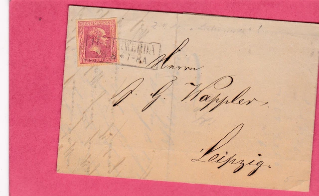 1861 Preussen  Brief  1 Sgr Hoyerwerda n Leipzig