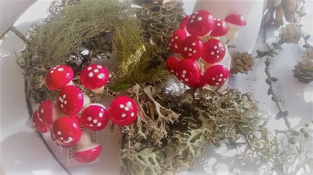 2x Pick Pilz Baumschmuck Weihnachten Fliegenpilz 20Stk Advent HOME KONTOR XMAS