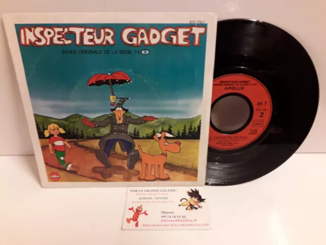 45T BO Inspecteur Gadget SP Vinyle Jacques Cardona CD Saban FR3 Apollo DIC 1983