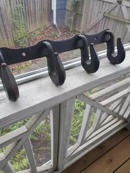Cool Antique/Vintage Industrial Cast Iron Hooks Solid Iron Farmhouse Decor