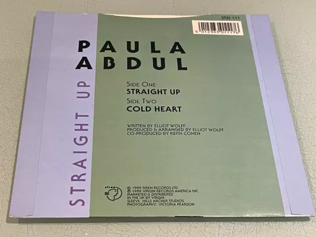 Paula Abdul - Straight Up - Cold Heart - Vinyl Schallplatte 7" Single - 1989 Sirene 2