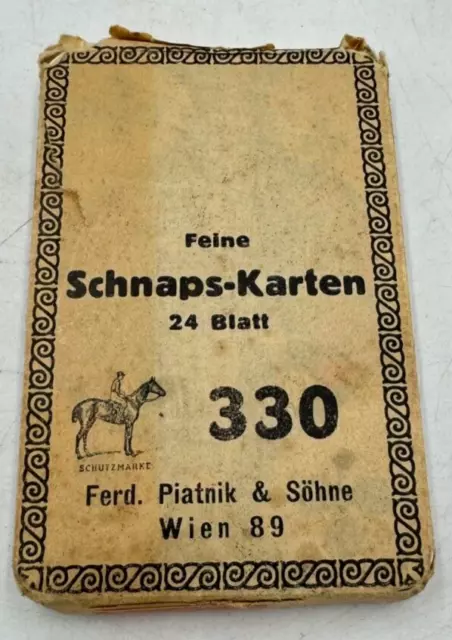 Österreich Piatnik Wiener Bild Feine Schnaps-Karten No. 330 Wien alt antik