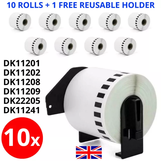 10X Dk22205 Dk11201 Dk11202 Dk11208 Dk11209 Compatible Brother Labels Ql Printer