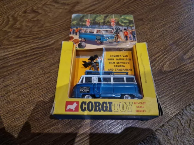 Corgi Toys 479  Commer Mobile Camera Van With Camera Man And Boxed Set.