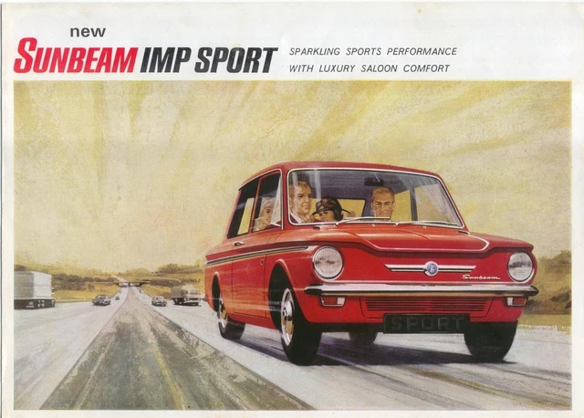 Sunbeam Imp Sport Original UK Sales Brochure No. 1301/H circa 1966 Sunbeam Imp Sport Original UK Sales Brochure No. 1301/H circa 1966
