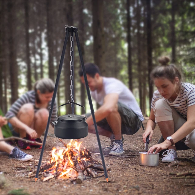 CAST IRON CAMPING Tripod Outdoor Campfire Cooking Hold Dutch Oven