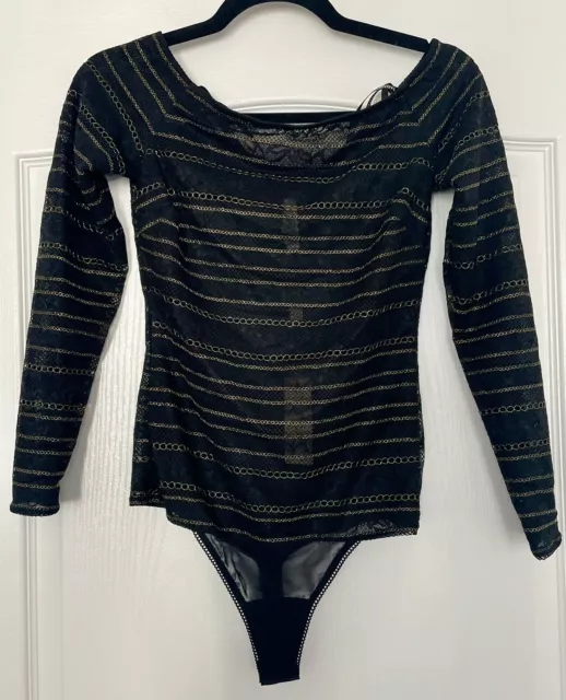 NWT Tadashi Shoji “Carlo” Off-Shoulder Knit Bodysuit XS