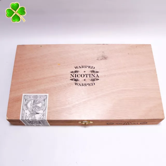 Warped | Nicotina Wood Cigar Box Empty - 11.75" x 6.75" x 1.75"