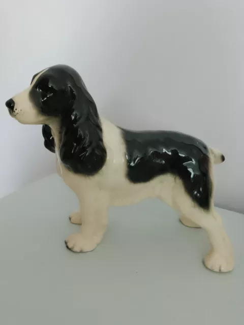 Melba Ware Large Black And White Cocker Spaniel Vintage Mint Condition