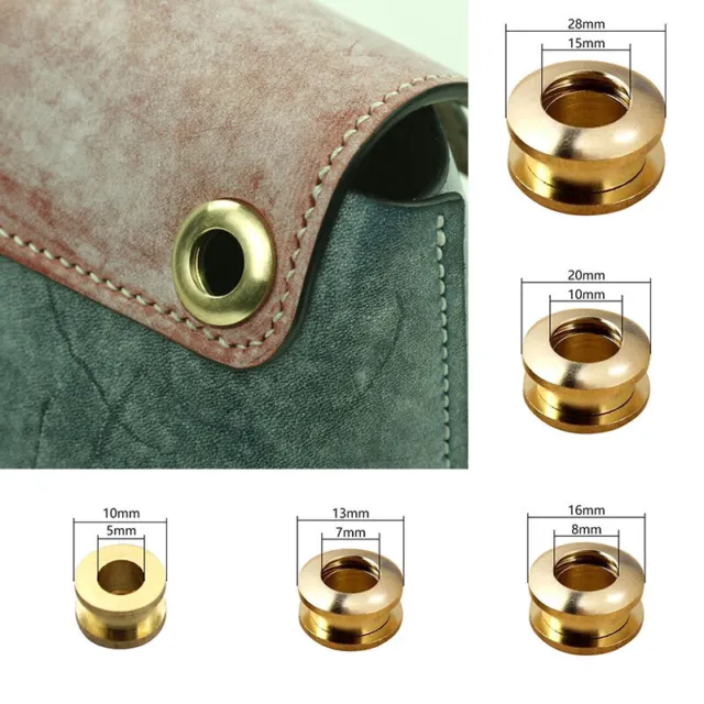 Brass Screw Eyelet with Washer Leather Craft Repair Grommet Leather Crafts Decor