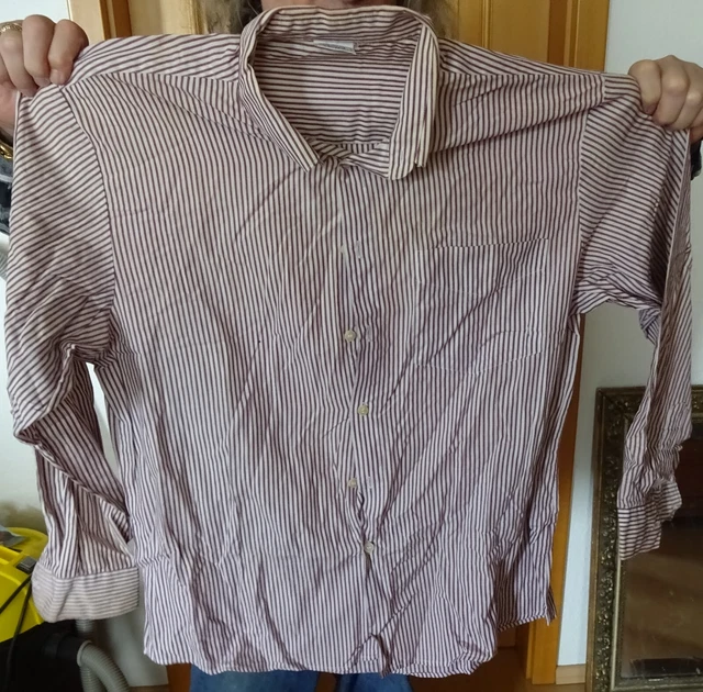 ORIGINAL MINOL HEMD bLUSE Tankstelle benzin Kraftstoff LILA WERBUng tANKWART