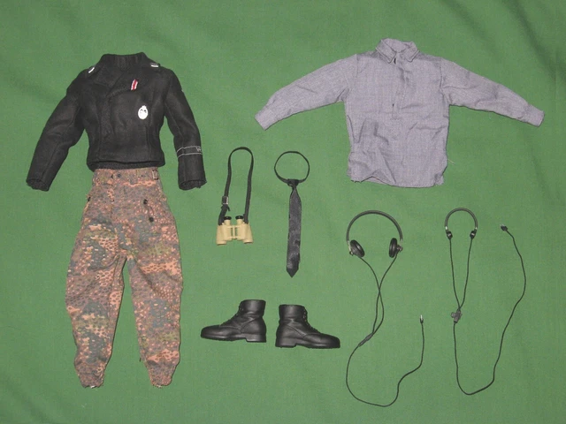 1/6 Elite Panzer Officer Lot 12" German Tank Fritz Camo Uniform Set WWII Dragon