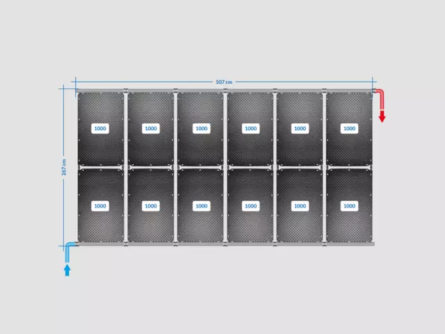 OKU Solarabsorber Pool-Solarheizung SET 24a Poolheizung Absorber Schwimmbad