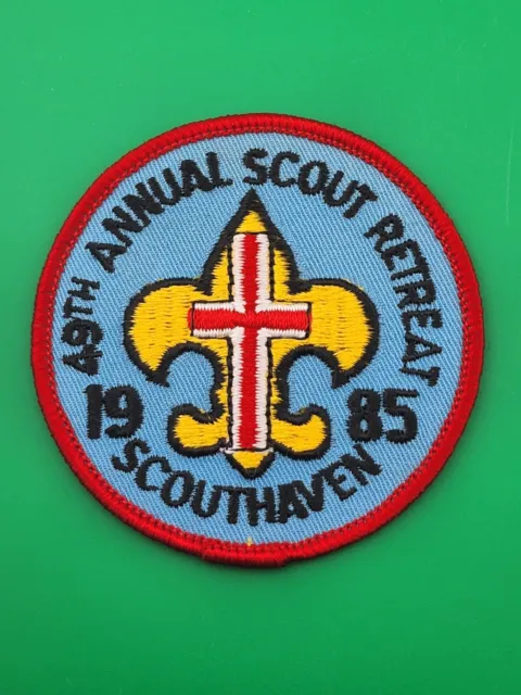 49th Annual Scout Retreat 1985 Scouthaven Patch BSA Boy Scouts Of America NEW