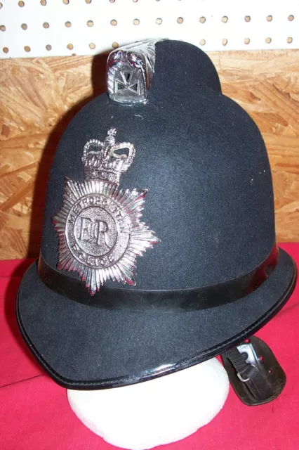 ENGLISH COMB TOP Bobby Police Hat Metropolitan Custodian Helmet UK ...