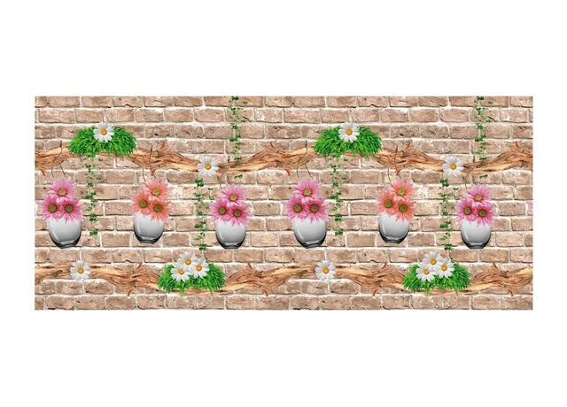 Tappeto Runner Antiscivolo Passatoia Cucina Antimacchia Digitale Vase