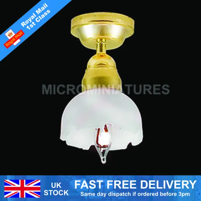 Dolls House Single Fluted Ceiling Light 1/12 Scale (01473)