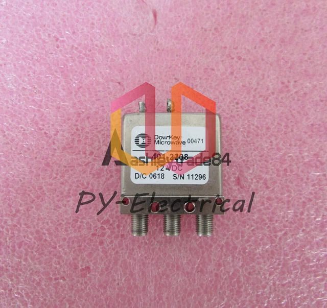 USED 401-2208 18GHz SMA head 12V 300W RF microwave coaxial switch (1PCS)