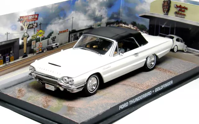 James Bond Ford Thunderbird Goldfinger 1:43 Diecast (NO MAGAZINE)