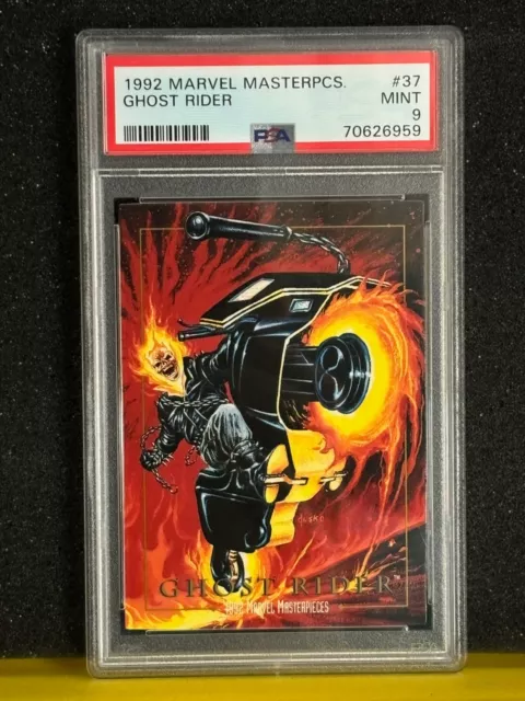 1992 Marvel Masterpieces #37 Ghost Rider **PSA 9 Mint**Jusko Artwork