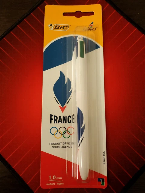 Stylo Bic 4 Couleurs Paris Jeux Olympiques France - Neuf Sous Blister - Rare