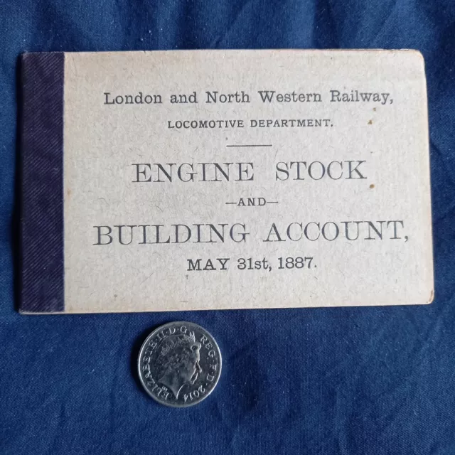 L&N.w.r. Locomotive Department Engine Stock And Building Account 1887, Booklet