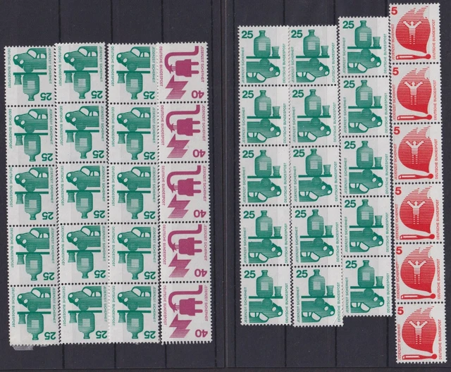 Bund Unfallverhütung Lot ex 694-703 Luxus 5er Streifen postfrisch KatWert 98,60
