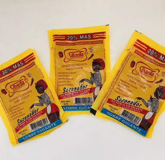 Sibarita Sazonador Aji Panca sin Picante - Peruvian Seasoning - 3 Sachets 32.4gr