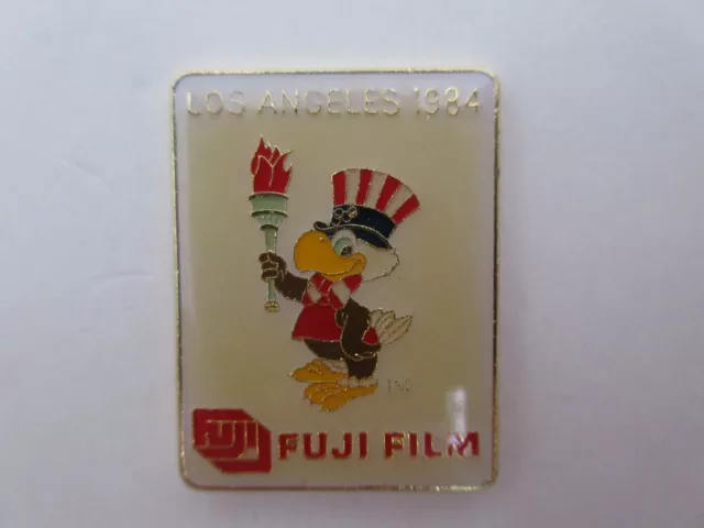 Pin FUJI FILM Sponsor Olympia 1984 Los Angeles Fotografie mascot Sam OLYMPICS