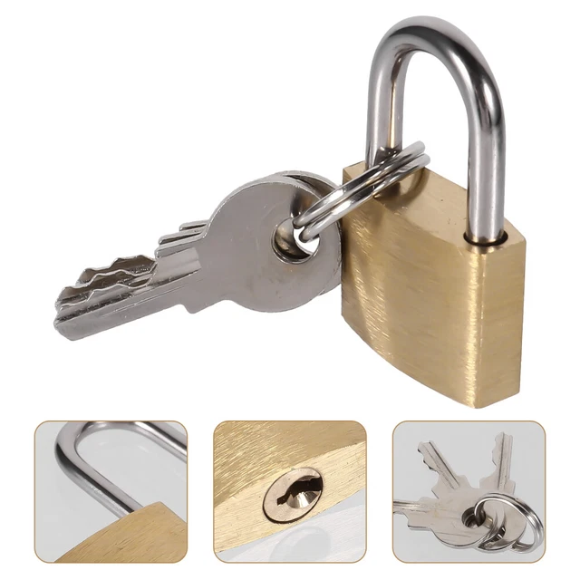 4pcs Mini Rustproof Versatile Padlock Luggage Locks Drawer Lock with Keys
