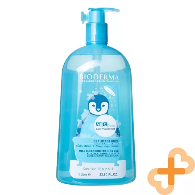 BIODERMA Abc Derm Gel Moussant Doux Démaquillage pour Bébés Et Enfants 1L