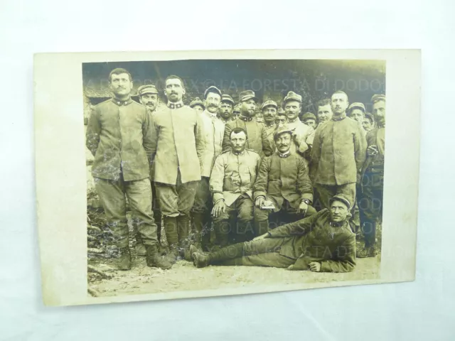 vecchia foto militare WW1 GRUPPO SOLDATI FANTERIA 64° DIVISA UNIFORME