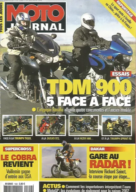 Moto Journal N°1502 Yam Tdm 900/ Triumph Tiger / Duc St2 /Fazer 1000 /Sprint Rs