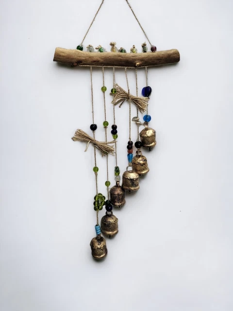 Rustic Shabby Chic Bells Hanging Boho Chime For Patio Garden Outdoor Windchimes