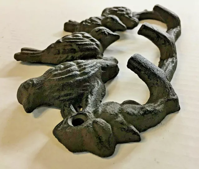 4 Blue Birds on a Branch Towel Hanger Coat Hat Hook Key Rack Rustic Home Décor 3