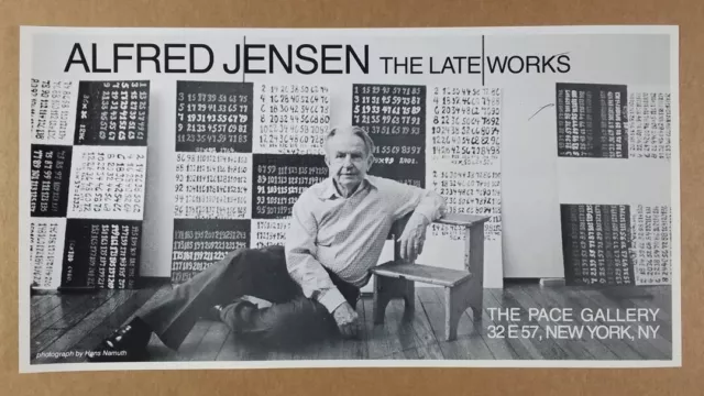 1983 Alfred Jensen The Late Works Exhibition Pace Gallery vintage print Ad