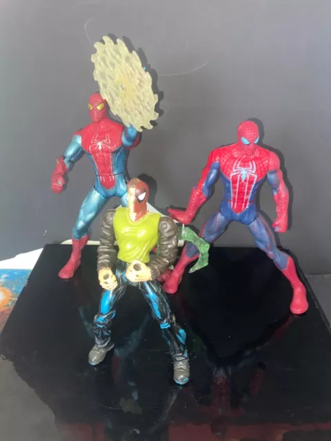 3x SpiderMan, Spider-Man, Spider Man Figures Marvel