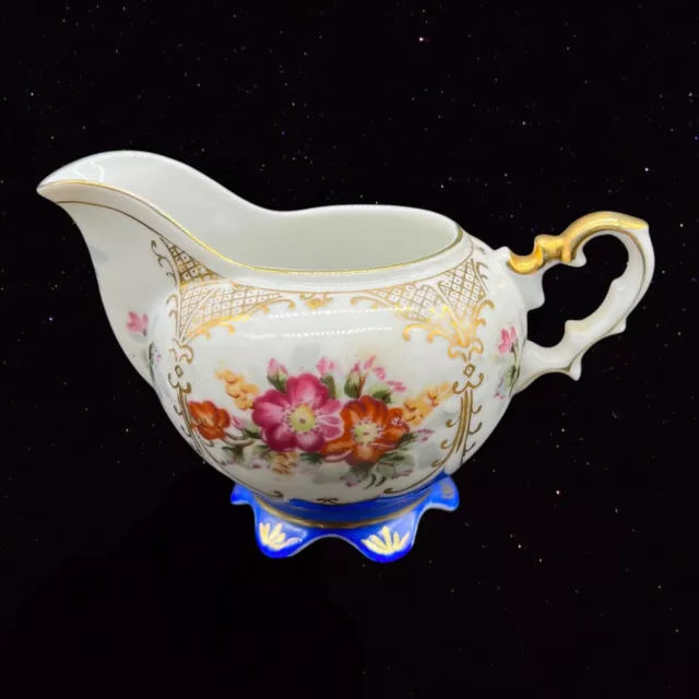 Vintage Ucagco China Creamer Made in Occupied Japan Ornamental Floral 3”T 5”W