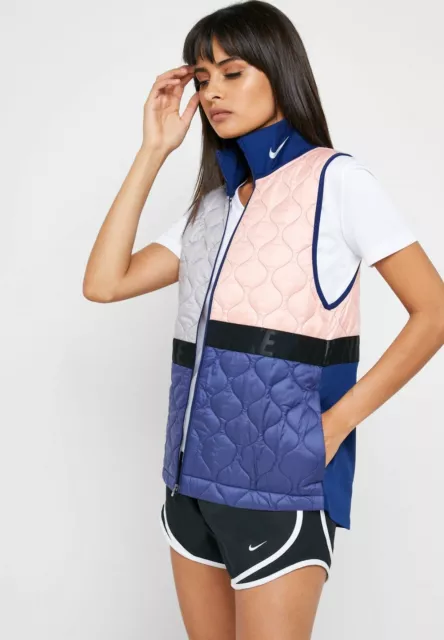 WOMENS NIKE AEROLAYER Gilet Vest Size L Bv3869 697 49.99