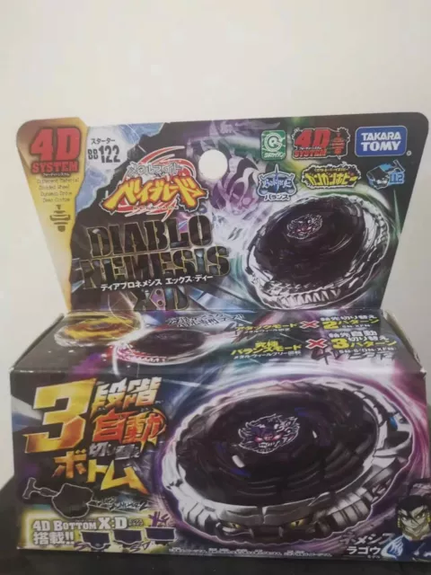 Tomy Takara Diablo Nemesis 4D Beyblade Metal Starter Launcher BB122 In Box