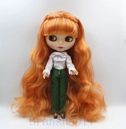 12" Neo Blythe Doll from factory Nude Doll Long Apricot bang mixed curly hair