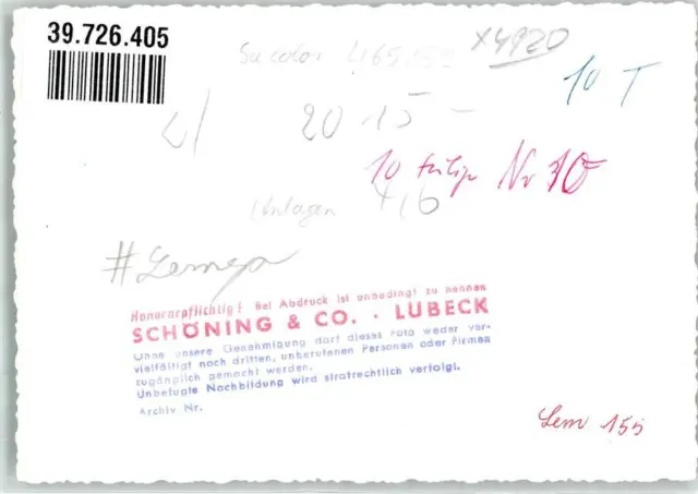 39726405 - 4920 Lemgo Photo Original from Archive of a Postcard Publisher Location 2