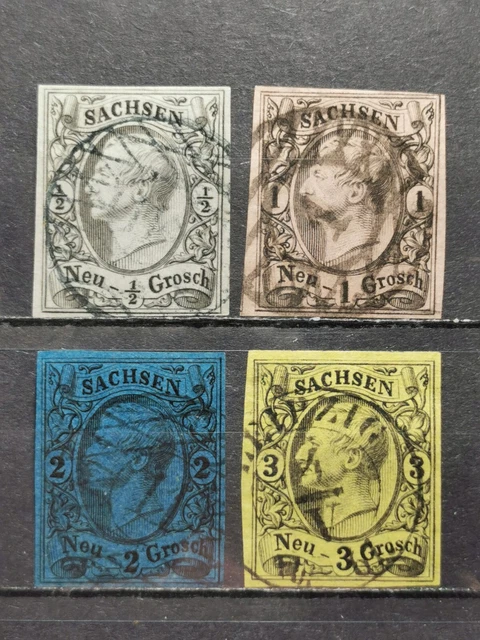 Sachsen Mi-Nr. 8-11 Gestempelt  Gute Erhaltung 65 mi €