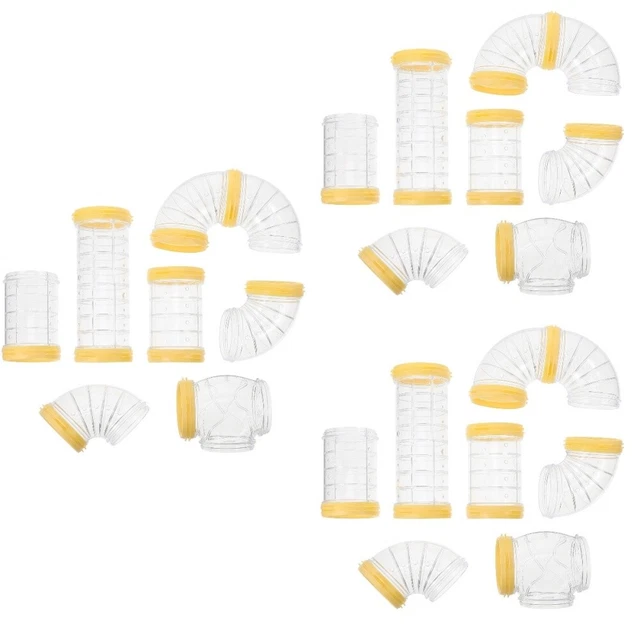 Set 8 Tubi Per Criceti Fai Da Te - Tunnel Trasparenti Per Gabbia, Gioco Ed Esercizio - Foto 4