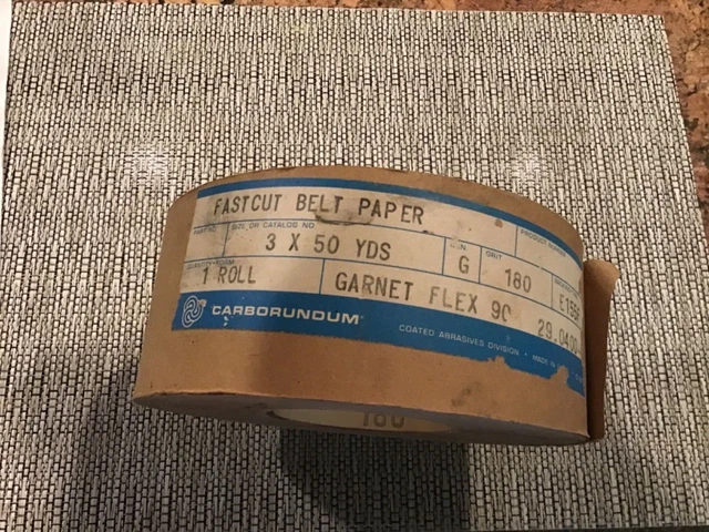 CARBORUNDUM 3x50 yds /180 grit Sandpaper Roll