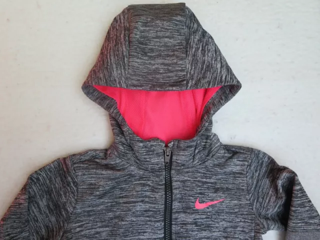 Nike Little Girls Therma Dri-Fit Full-Zip Grey Hoodie - Size 6 - NWT MSRP$44.00 2