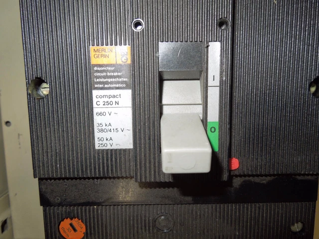 Merlin Gerin Compact C 250 N 175A-250A 3P 660V Circuit Breaker Used 2