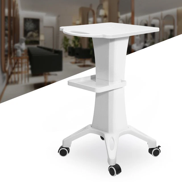 Rolling Trolley Organisierte Stand Beauty Instrument Cart Salon Ausrüstung Weiß