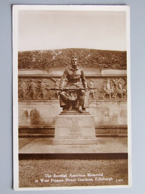 Postcard, Scottish American War Memorial Edinburgh Real Photo...VG