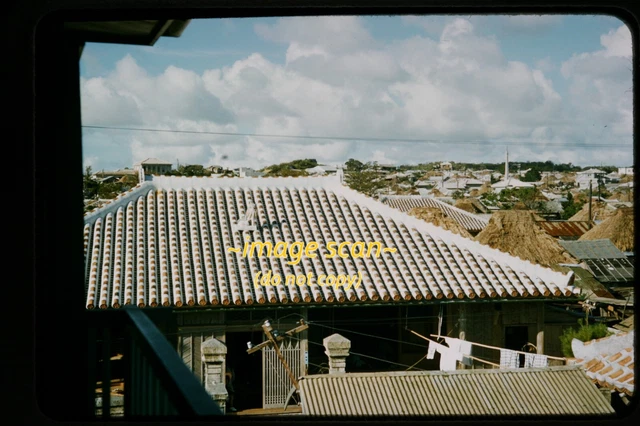 Village in Okinawa, Japan in mid 1950s, Kodachrome Slide aa 23-5b